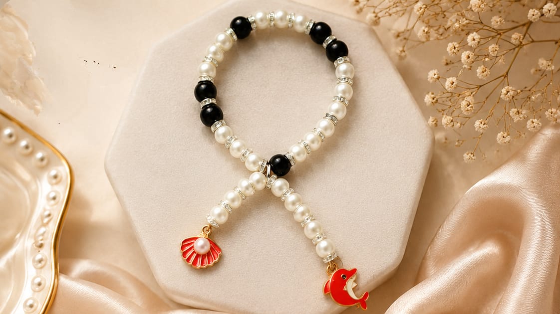 Bracelet | Beaded Bracelet | Charms | Chains | Charms & Chains Bracelet | Personalized Name Bracelet for Girls & Boys | Handmade Beaded Charm Bracelet