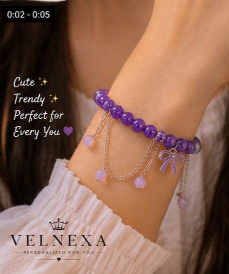 Bracelet | Beaded Bracelet | Charms | Chains | Charms & Chains Bracelet | Personalized Name Bracelet for Girls & Boys | Handmade Beaded Charm Bracelet