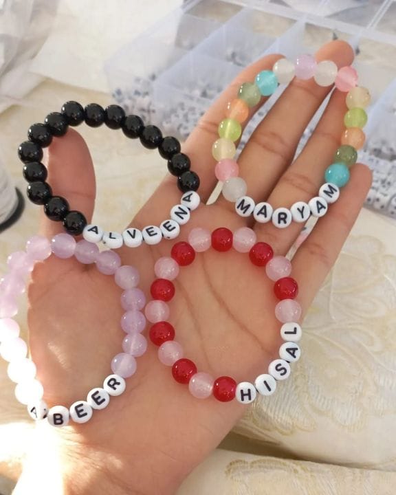Bracelet | Beaded Bracelet | Charms | Chains | Charms & Chains Bracelet | Personalized Name Bracelet for Girls & Boys | Handmade Beaded Charm Bracelet